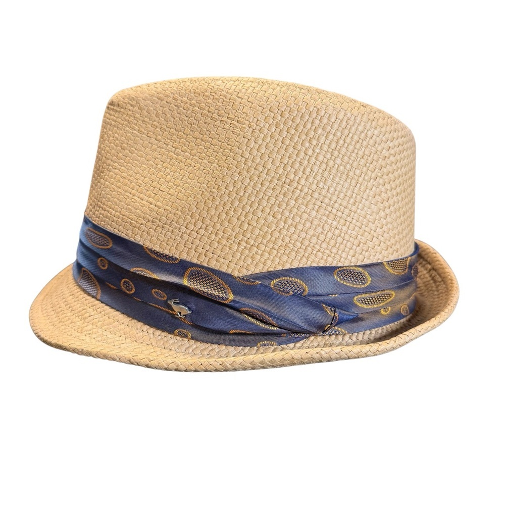 Peter Grimm Fedora with Blue and Gold Patterned Band - Picture 3 of 7